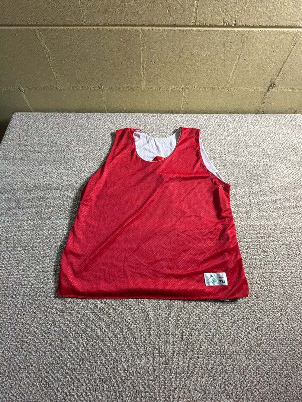Augusta Sportswear Red White Reversible Practice Jersey Tank Top Number 9